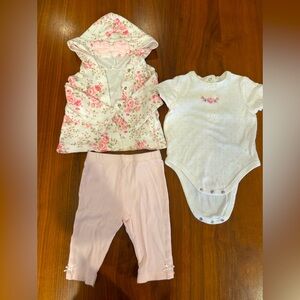 Little Me Onesie, Pants & Jacket, 6m
